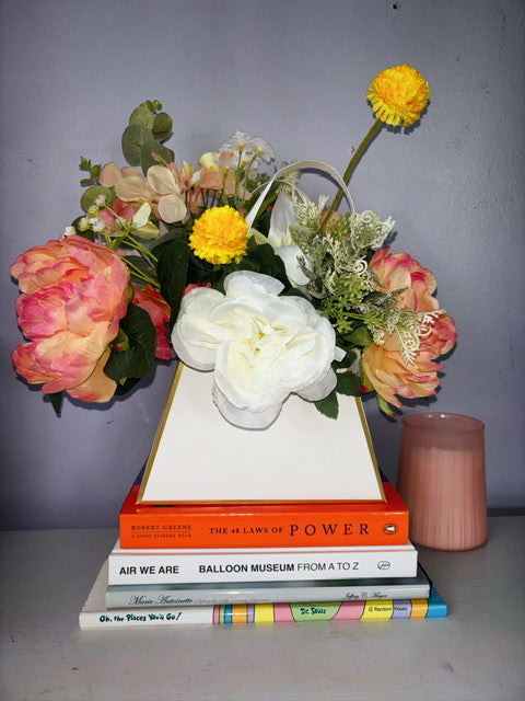 DOVE - Silk Floral Purse Arrangement